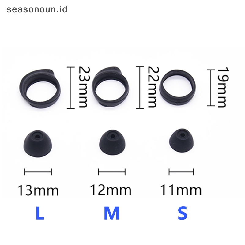 Seasonoun 1Set Earphone Silikon Case Buds+Ear Pads Caps Eartips.