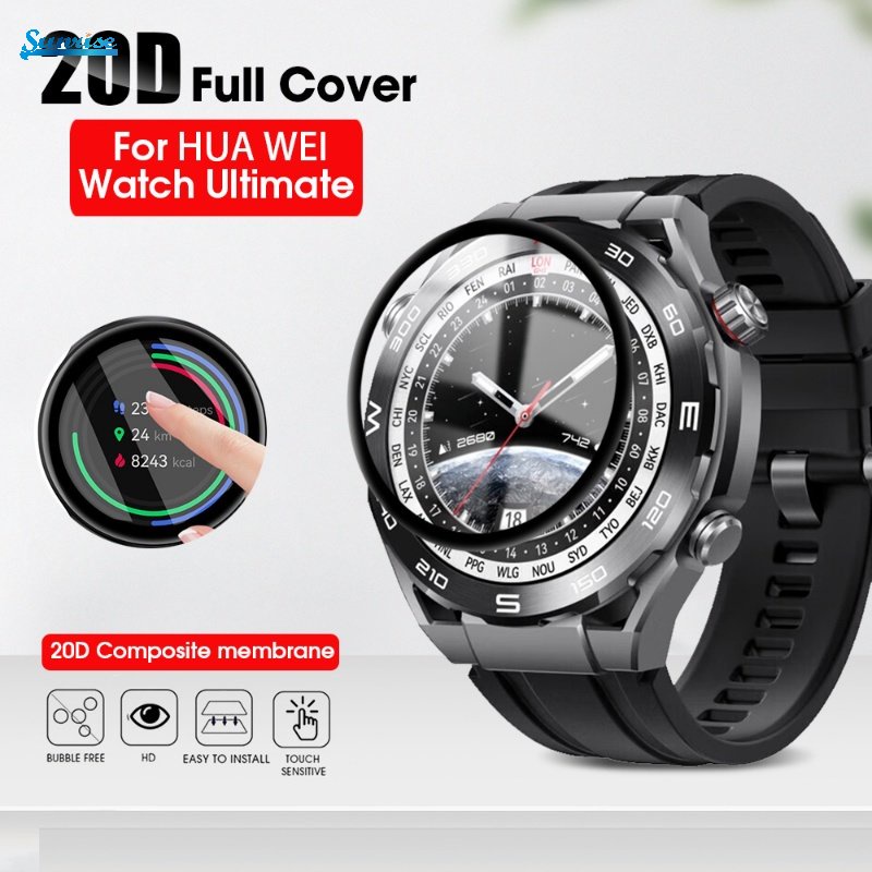 Hd Baru Tahan Gores Tahan Lama Anti-fingerprint Screen Protector Hydrophobic Oleophobic Transparan Watch Film Untuk Huawei Watch Ultimate