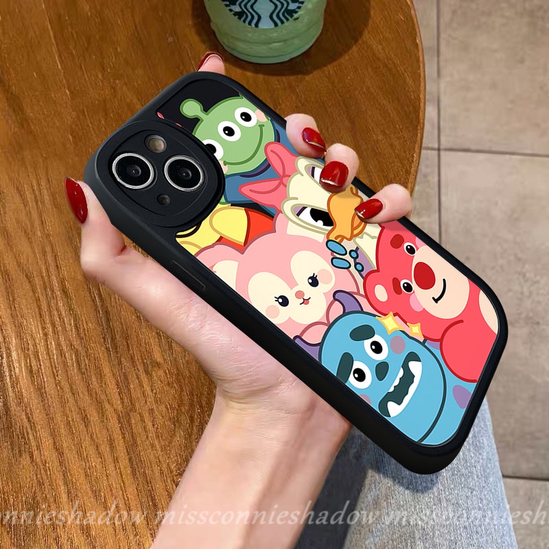 IPHONE Case Kartun Disney Donald Duck Kompatibel Untuk Iphone14 13 12 Pro Max 11 Pro Max X7 8 6 6s Plus 7Plus XR XS Max SE 2020 Toy Story Lucu Strawberry Bear Manyo Soft Tpu Phone Cover