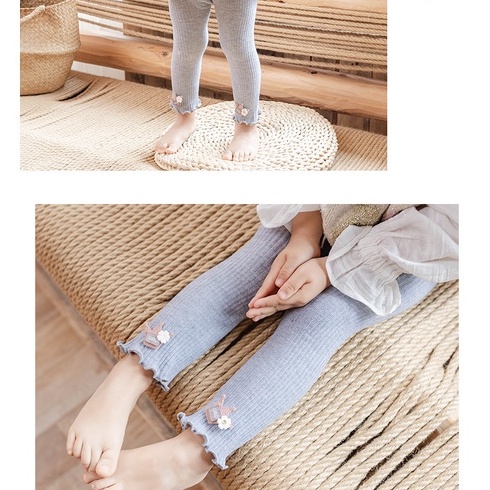 (LGU-LGV) LEGGING ANAK PEREMPUAN IMPORT KATUN KOMBINASI BERGARIS MOTIF MAHKOTA WORTEL