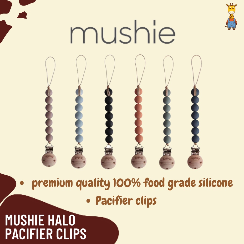 Mushie Pacifier Clips Halo