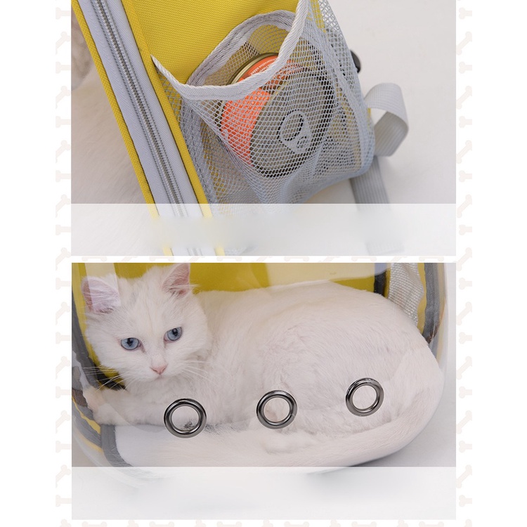 Pet Carrier Astronot Motif Telinga Kucing Lucu Pet Cargo untuk Anjing dan Kucing