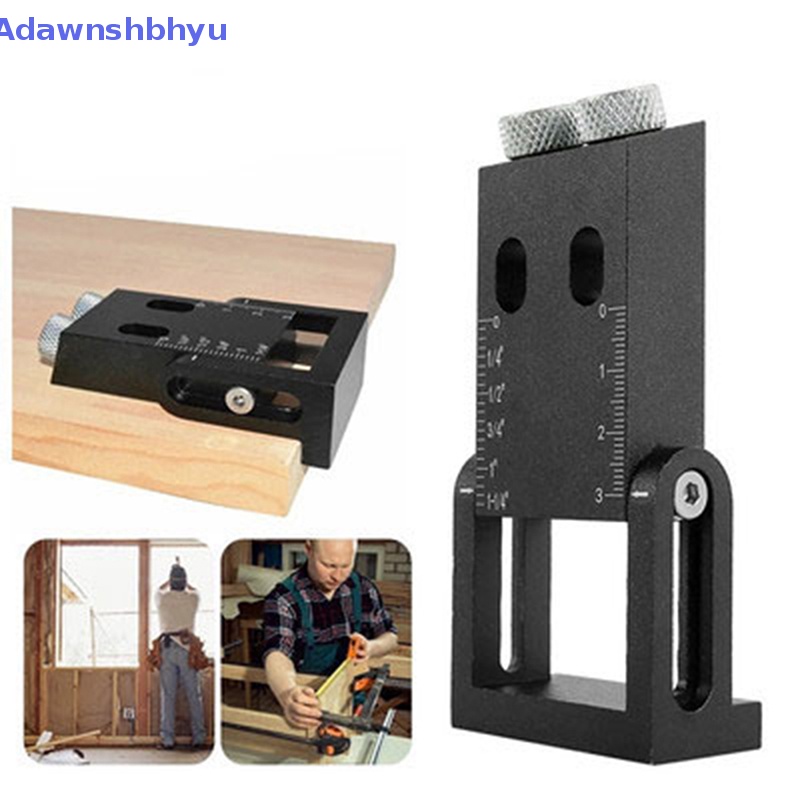 Adhyu Pocket Hole Jig Kit 15-derajat Sudut Bor Panduan Pelubang Pelubang Pelubang Locator Jig ID