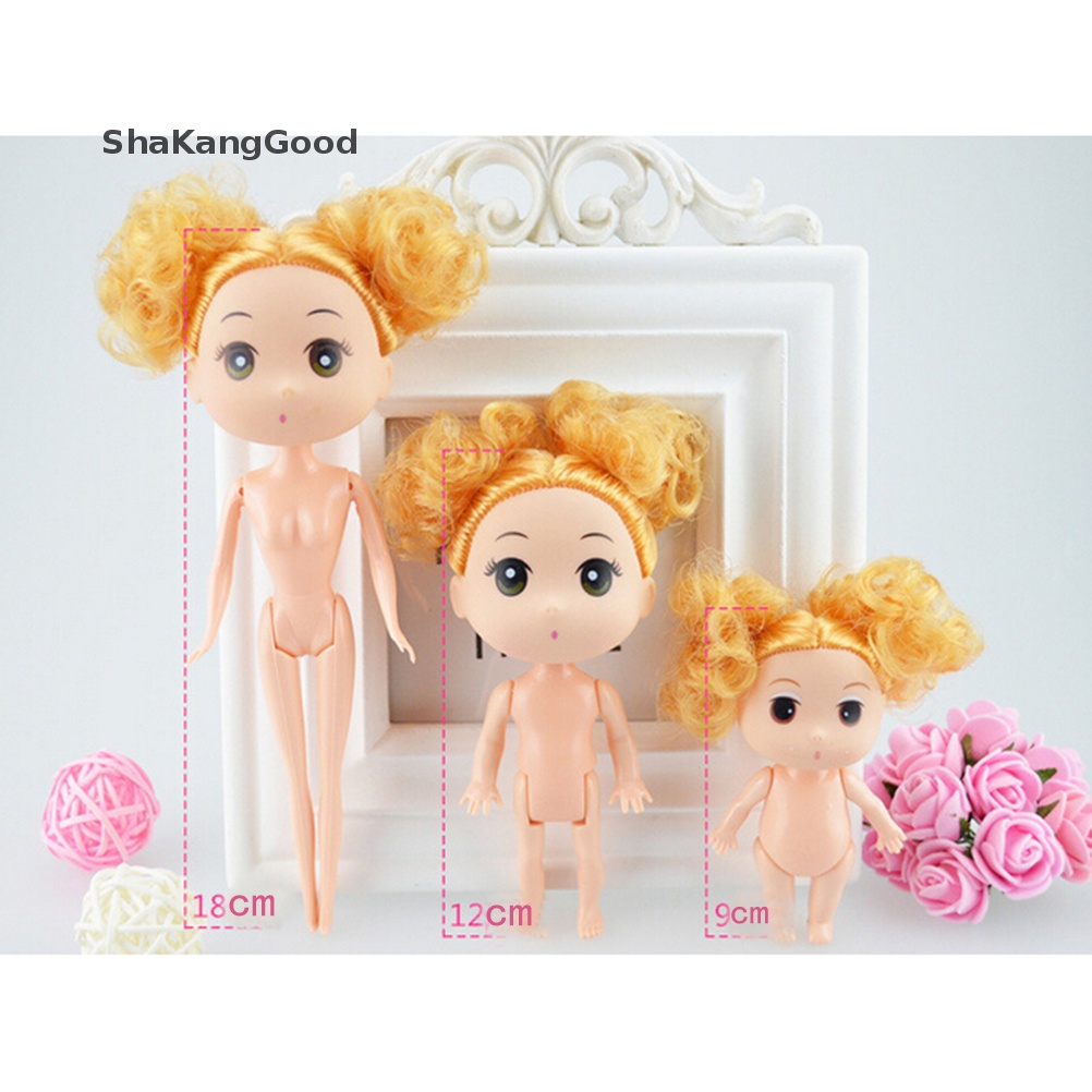 Boneka Mini SKID 18cm Dengan Rambut Keemasan Coklat Dekorasi Kue Boneka Ddung Lucu Mainan Anak SKK