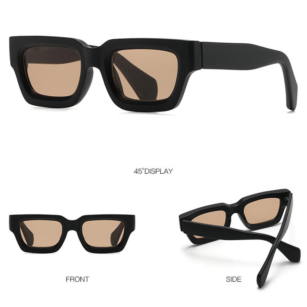 Lily Rectangle Sunglasses Fashion Wanita &amp; Pria Perlindungan UV Kacamata Matahari Kotak Kecil