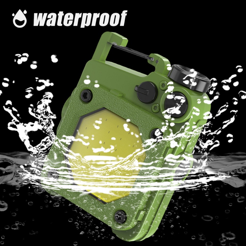 Senter COB Gantungan Kunci Kecil/6Mode Lentera Flash LED USB Rechargeable/Portable Torch Mini Work Light Mancing Camping