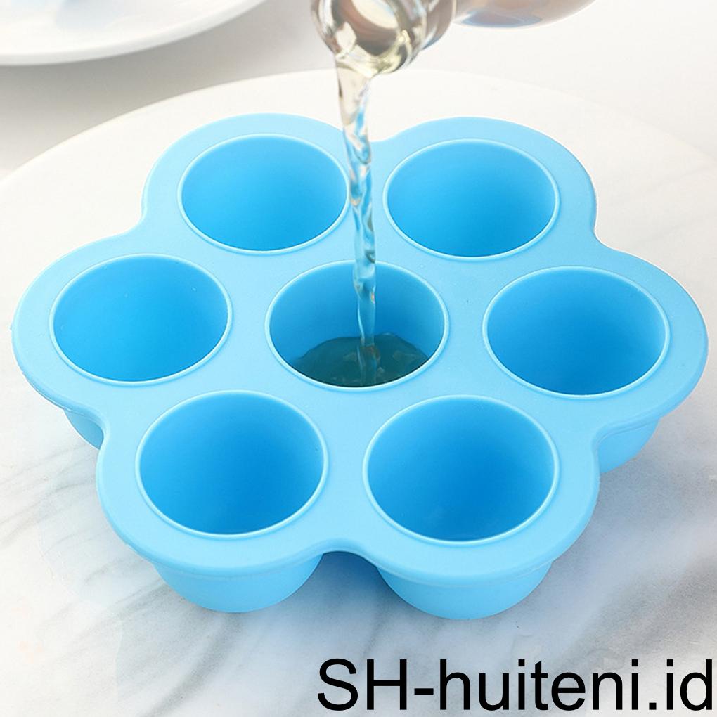 7kisi Cetakan Es Krim Reusable Dustproof Non-stick DIY Bentuk Bunga Dapur Ice-cube Maker Cetakan Molding Alat Aksesoris