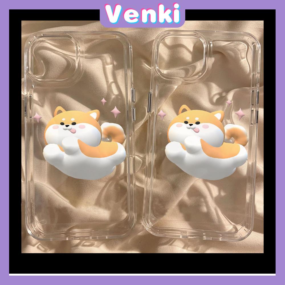 VENKI - For iPhone 11 iPhone Case Clear Big Hole Space Case TPU Soft Case Shockproof Protective Camera Cute Dog Compatible with iPhone 14 13 Pro max 12 Pro Max 11 xr xs max 7 8Plus