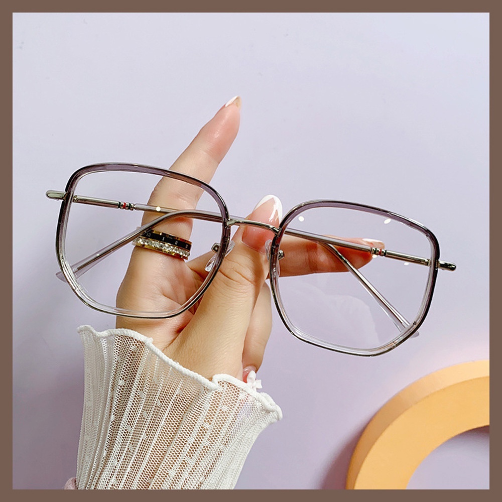 Retro Bingkai Besar Anti Blue Light Blocking Glasses Wanita Cewek Kacamata Filter Anti Radiasi
