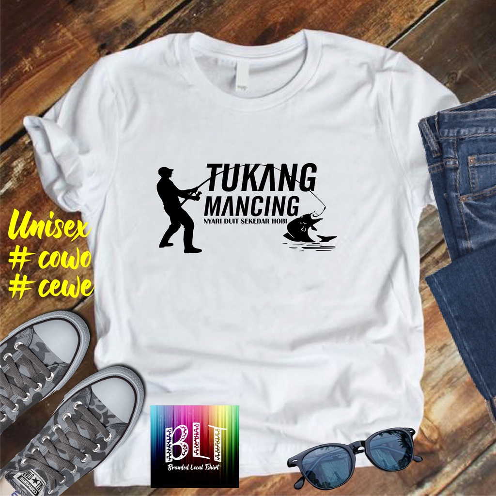 Cod Diskon Promo Murah/Kaos Tukang Mancing/KAOS EKSPRESI/KAOS HITS/KAOS BANDUNG/KAOS MURAH/KAOS DISTRO MURAH WANITA TREND KAOS atasan pria