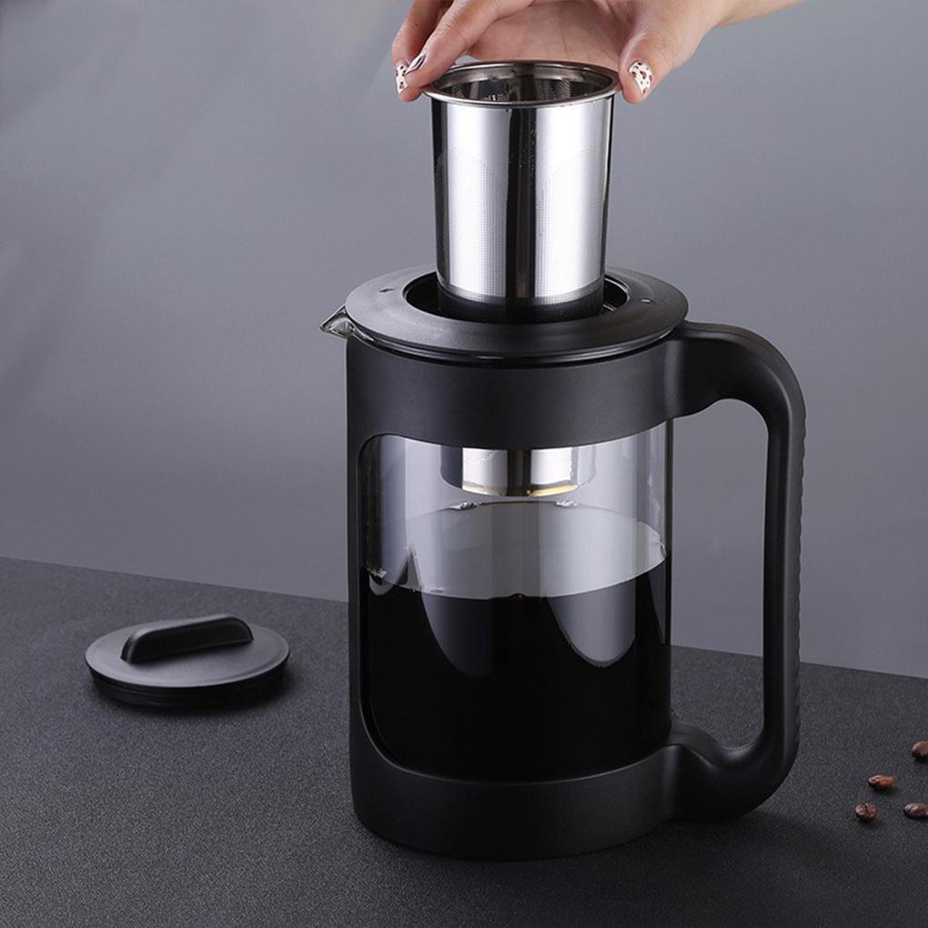 Alat Penyeduh Teh Kaca Tahan Panas Sealed Washable Nonslip Refillable Stainless Steel Kitchen Coffee Maker Kettle