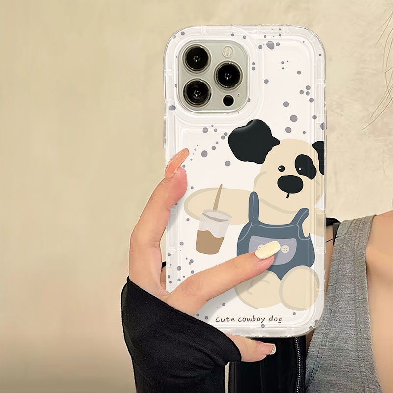 IPHONE Soft Phone Case Kompatibel Untuk Iphone14 13 11 12 Pro XS Max X Xr7 +8 Plus Cute Bear Casing TPU Silikon Shockproof Cover