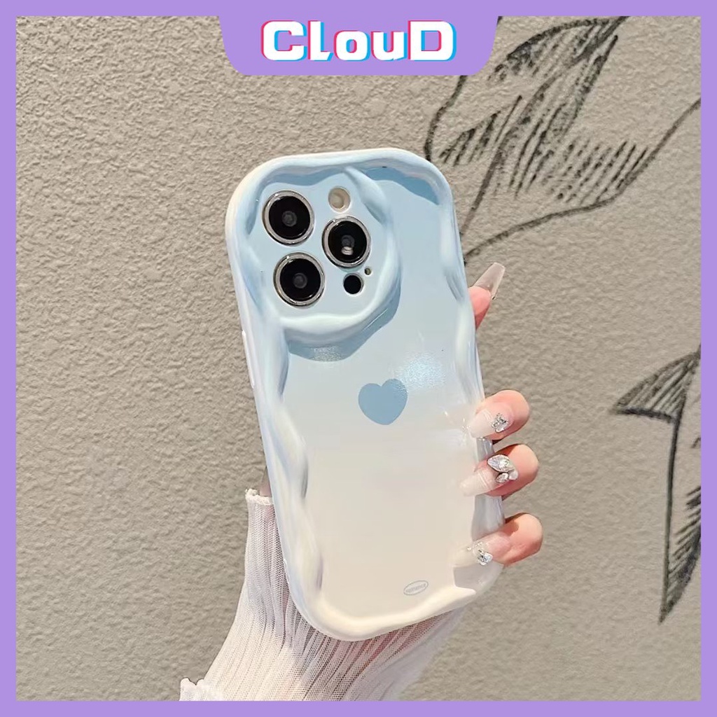 Casing Tepi Melengkung Bergelombang 3D Untuk Redmi 9A 9 10A A1 10 10C 9T A2 9C NFC POCO M3 Redmi Note 11 12 11s 9 8 10s 10Pro Max Plus Macaron Sederhana Warna Permen Soft Tpu Gradient Love Heart Case