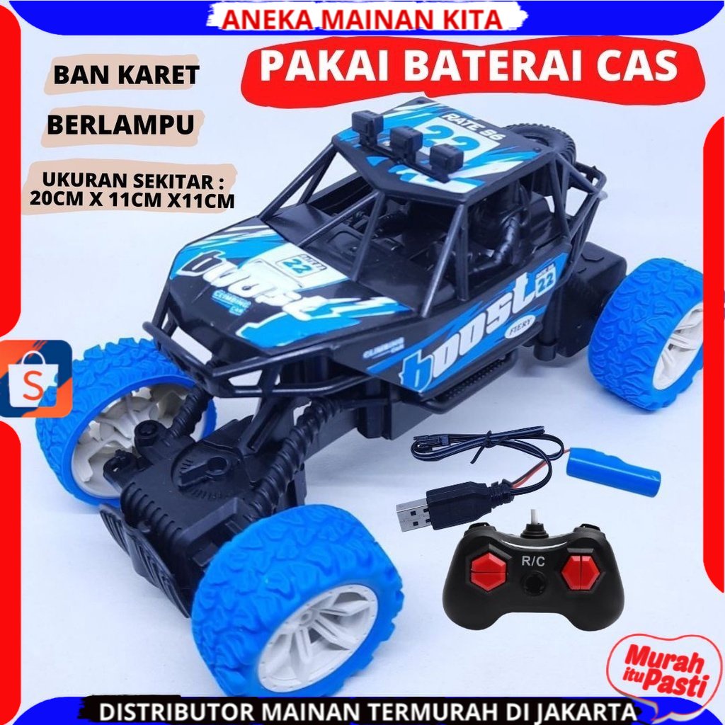 PROMO RC Remote Control Mobil ROCK CLIMBER CRAWLER OFFROAD Sneak Boost Monster Berlampu Baterai CAS