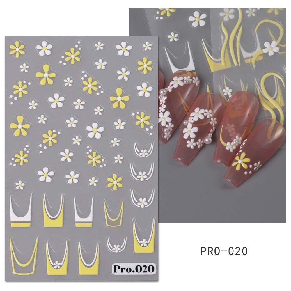 Mxbeauty Stiker Kuku Bunga Warna-Warni Fashion Daun Kupu-Kupu Strawberry Hiasan Kuku