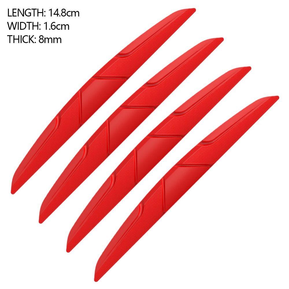 Populer 4PCS Anti-Tabrakan Strip Scratch-proof Self-adhesive Spion Stiker Anti Gores