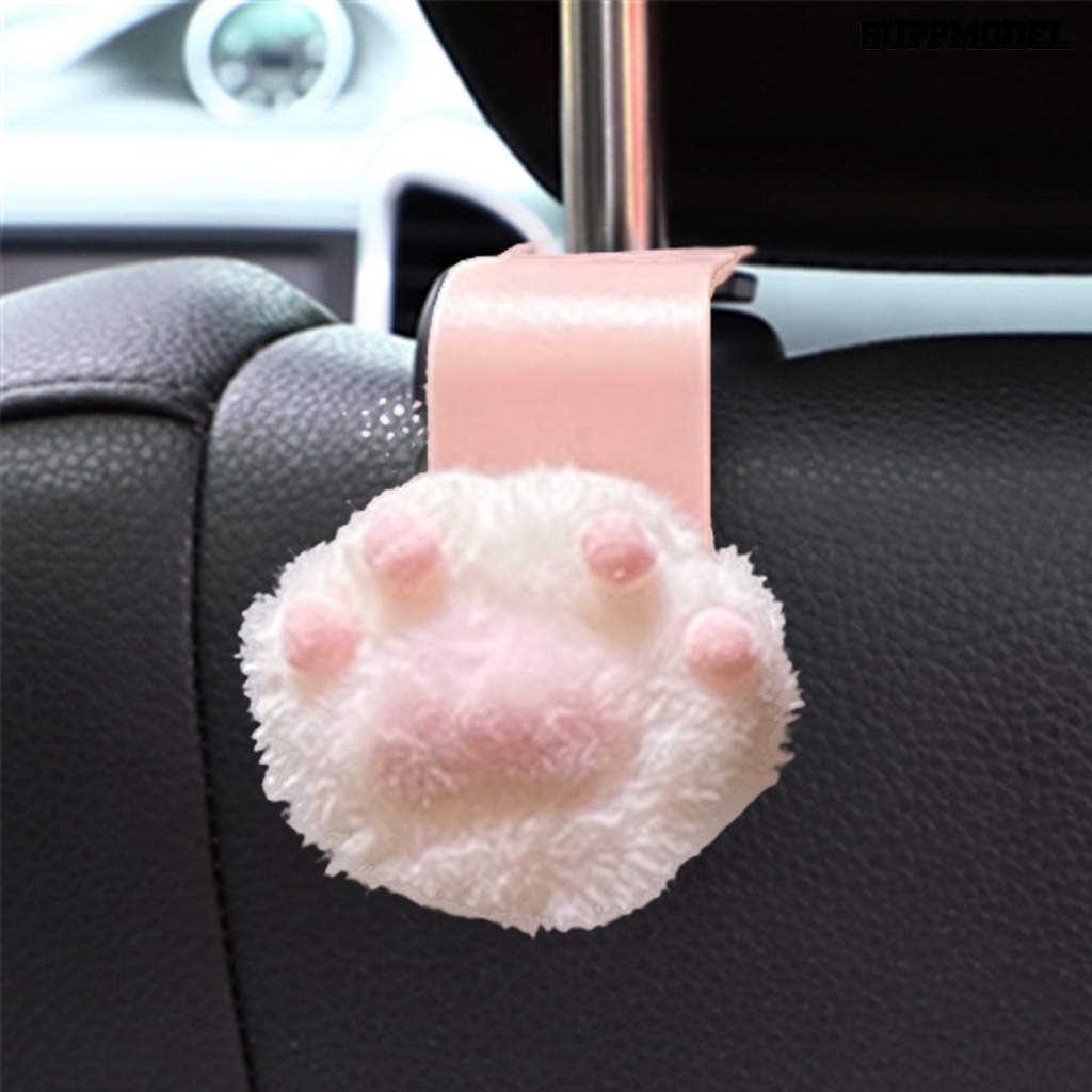[SM Auto] 2Pcs Kursi Kembali Kait Indah Lubang Semi Terbuka Kartun Mudah Instalasi Hemat Ruang Dekoratif ABS Mewah Kaki Kucing Headrest Mount Kait Aksesoris Interior Mobil