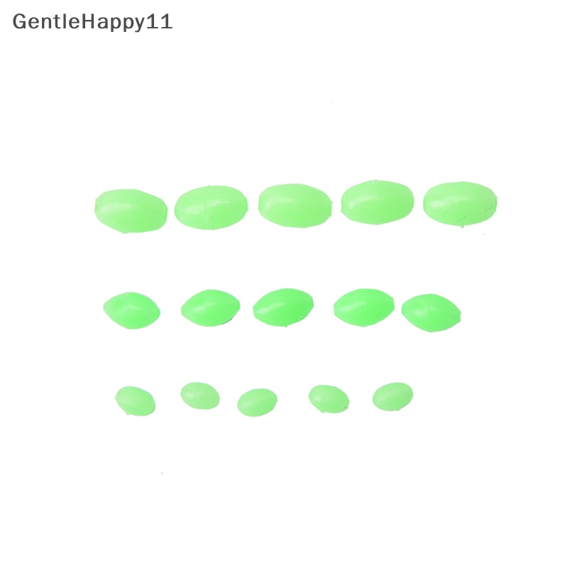 Gentlehappy 100X Glow Beads Rigs Membuat Manik-Manik Memancing Bercahaya Lembut Berbentuk Oval 5mm/8mm/10mm id