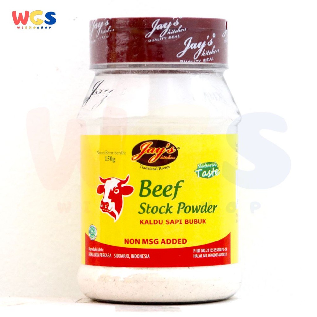 Jay's Kitchen Jays Beef Stock Powder Non MSG 150g - Kaldu Sapi Bubuk