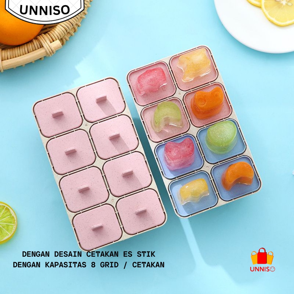 UNNISO - Cetakan Es Stick Kotak Mini 8 Grid