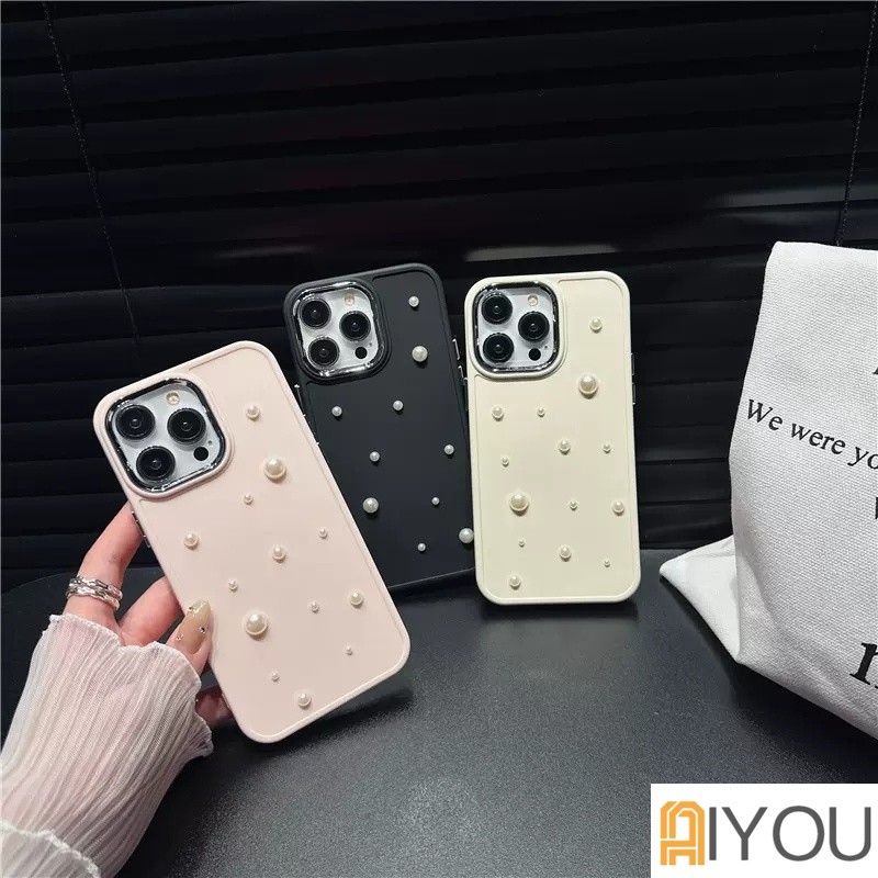 Casing iPhone Mutiara Electroplated Simple Untuk Iphone7 8 7P X XS XR 11 11ProMax 12 12Pro 12ProMax 13 13Pro 13ProMax 14Pro Anti Jatuh Silikon TPU Soft iPhone 11 case 14ProMax case