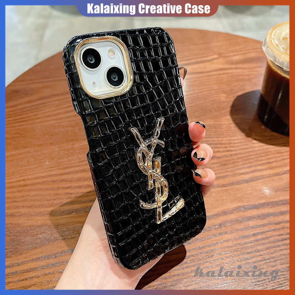 IPHONE Sl Casing Hp Bahan Kulit Logo Metal Untuk Iphone14 13 Pro Max 11 Pro Max 12 Pro Max Xs Max Xr 78 Plus Cover