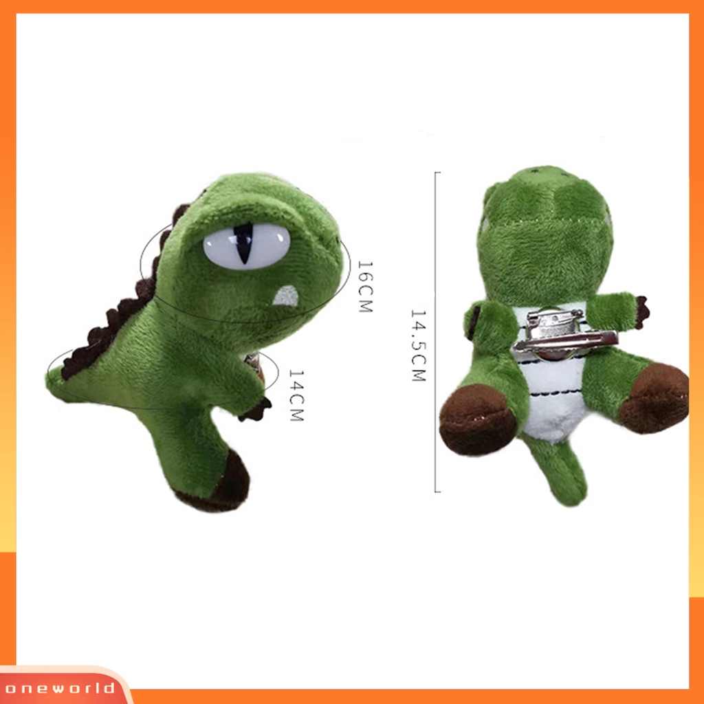 [ONE] Bros Dinosaurus Anti Jatuh Penampilan Lucu Mudah Dipasang Pin Bros Boneka Dinosaurus Mewah Bergaya Untuk Anak Perempuan