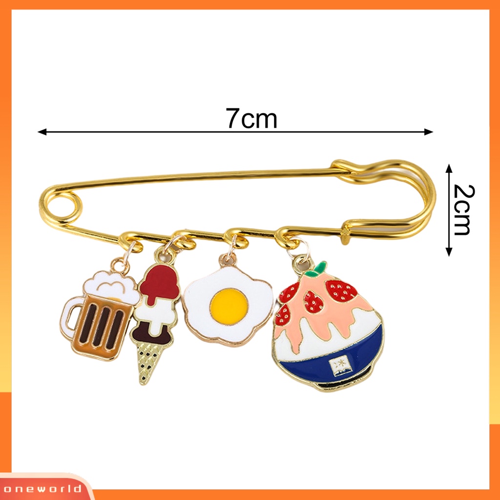 [ONE] Pin Bros Bentuk Kreatif Bahan Alloy Tahan Karat Pakaian Pin Hias Perhiasan Bros Untuk Rumah