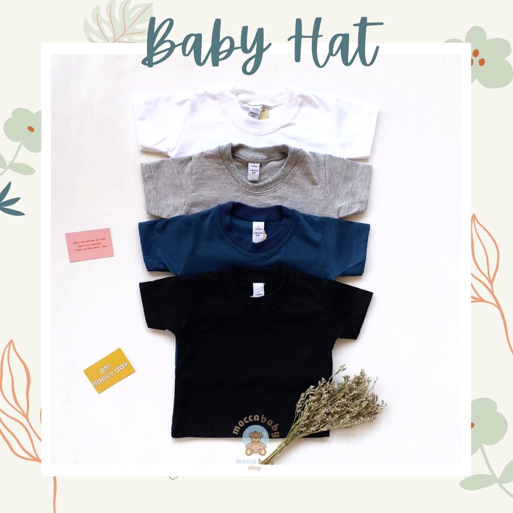 MBSS - BABY COTTON Basic Tee Monochrome Series - Kaos Anak / Atasan Anak / Kaos Bayi / Atasan Bayi