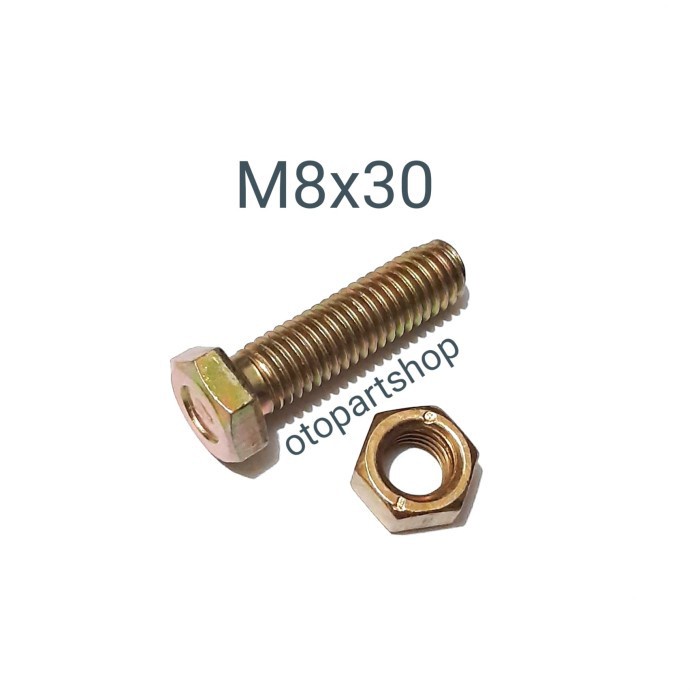 Baut Mur M8x30 ( baut 12 panjang 3cm )