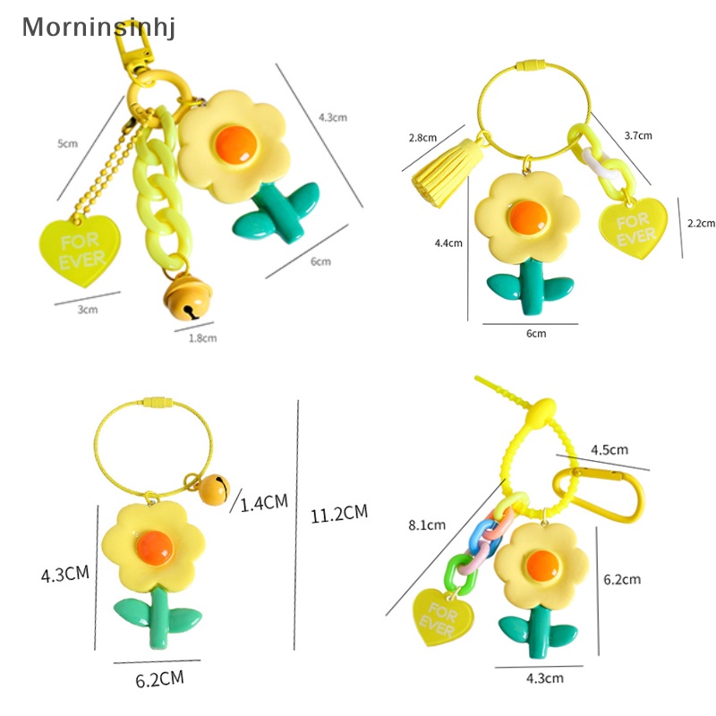 Mornin Gantungan Kunci Warna Permen Untuk Tas Wanita Liontin Bunga Manis Gantungan Kunci Mobil Keyring Sunflower Lanyard Strap Key Chain id