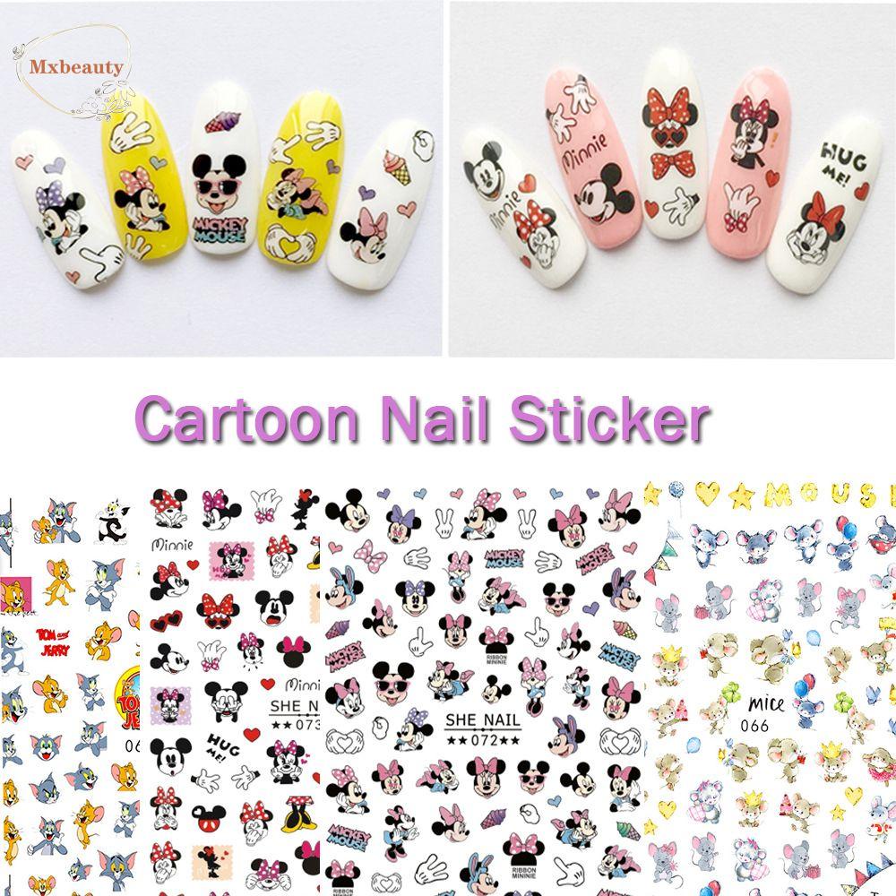 Mxbeauty Kartun Stiker Kuku Dumbo Lucu Manicure Minnie Transfer Decals Self Adhesive Nail Art Dekorasi