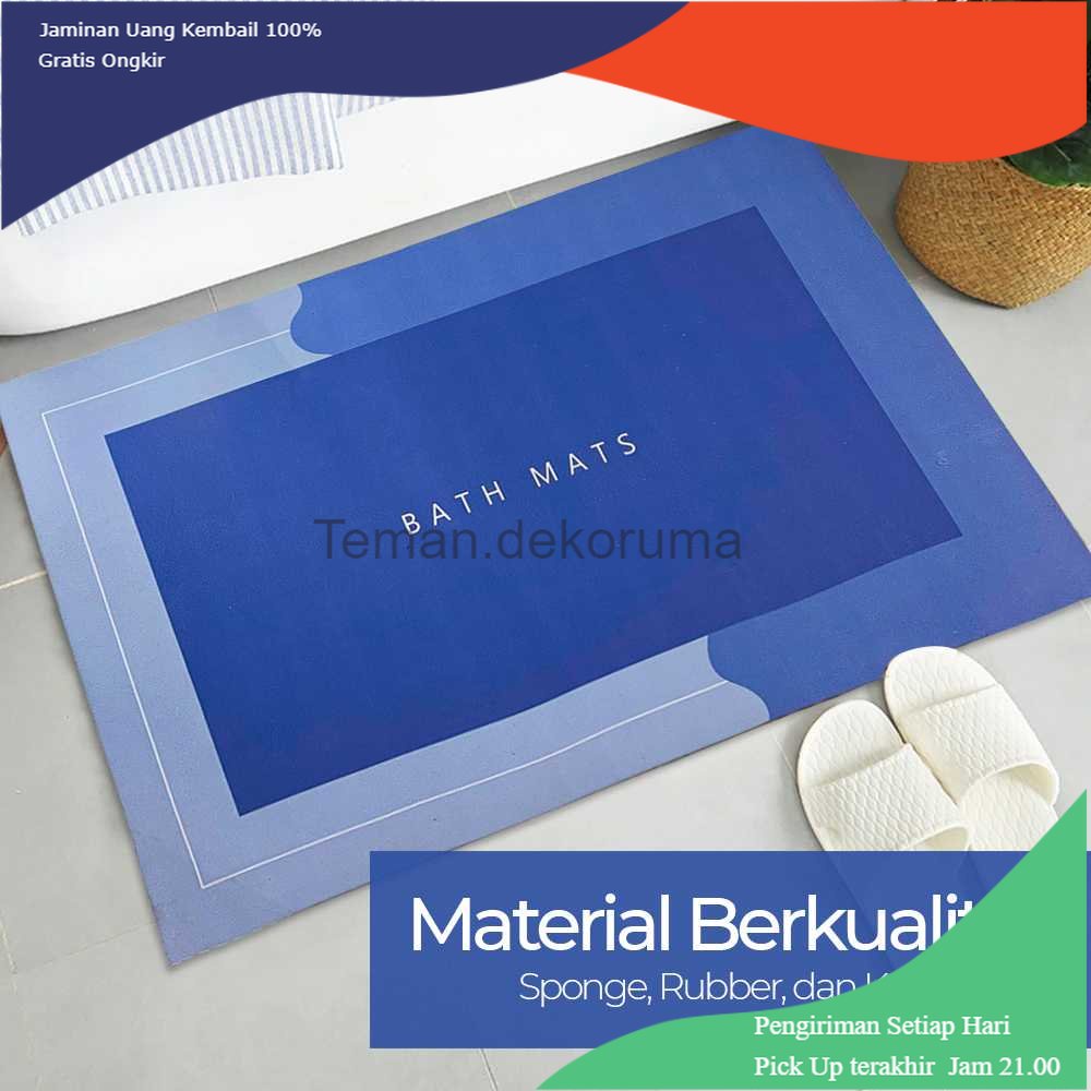 TD - DPR DIATOM Keset Kamar Mandi Anti Slip Absorbent Rectangle 60 x 40 cm - DT4