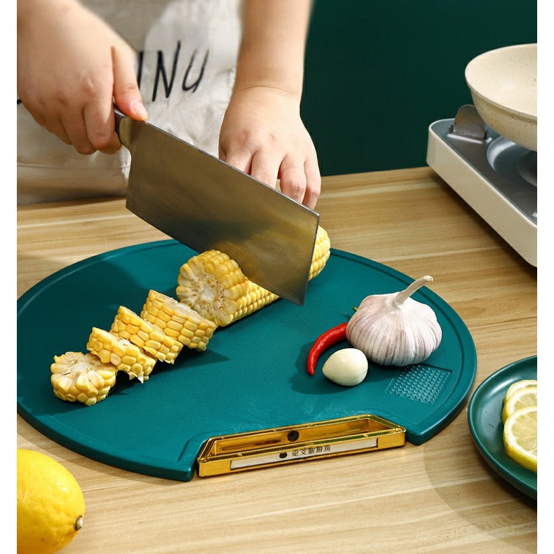 BOP TALENAN BULAT ANTI JAMUR 2IN1 / ALAS TATAKAN PEMOTONG DAGING IKAN BUAH SAYURAN ROTI 2 IN 1 / CUTTING BOARD ANTI BACTERIA + ANTI SLIP