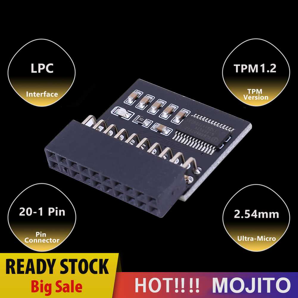 Suku Cadang Modul Keamanan Enkripsi TPM1.2 LPC 20pin Untuk ASUS/ASRock/MSI/Gigabyte