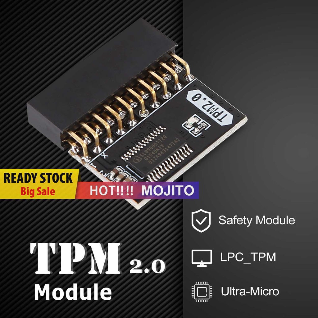 Modul Keamanan Enkripsi TPM 2.0 Kartu Motherboard 20pin 4gb Untuk Sistem WIN11