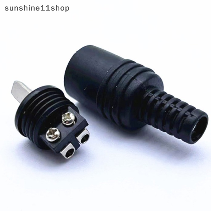 Sho 2PCS Alat Speaker Pria Power Signal Audio Hitam Adaptor 2pin Konektor N