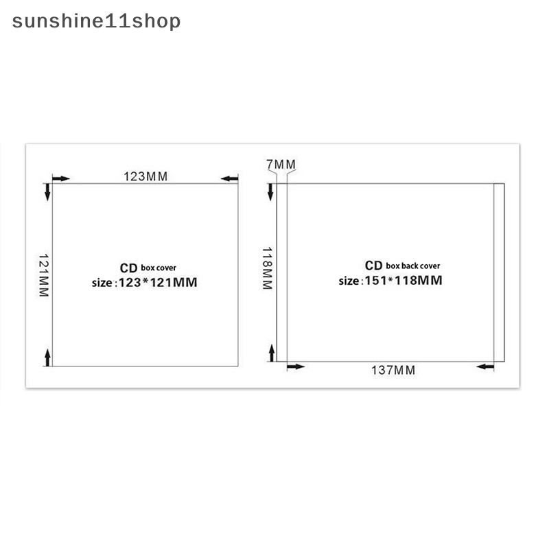Sho Kotak CD Bawah Transparan Kosong CD Case Plastik PP CD Case CD Case Kapasitas 1-2 Disc N
