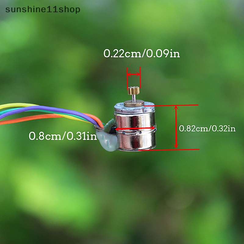 Sho 5Pcs /Set 8mm Micro Stepper Motor Listrik Kecil 2-Phase 4-kawat Stepper Motors N