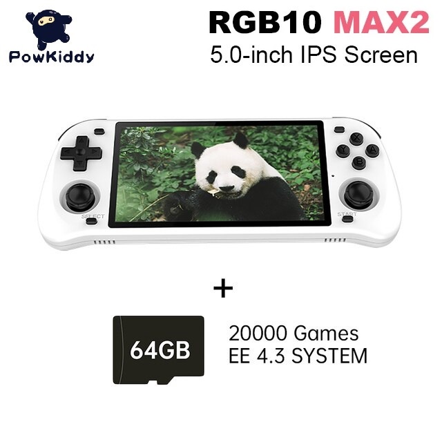 AKN88 - POWKIDDY RGB10 MAX2 - 64GB Version - Handheld Retro Games Console