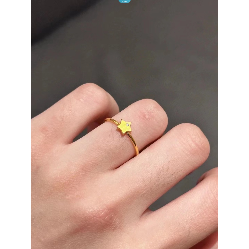 Cincin Sterling Sederhana Untuk Wanita Lady Little Star Berbentuk Pernikahan Pertunangan Dainty Ring Perhiasan Fashion [ZK]