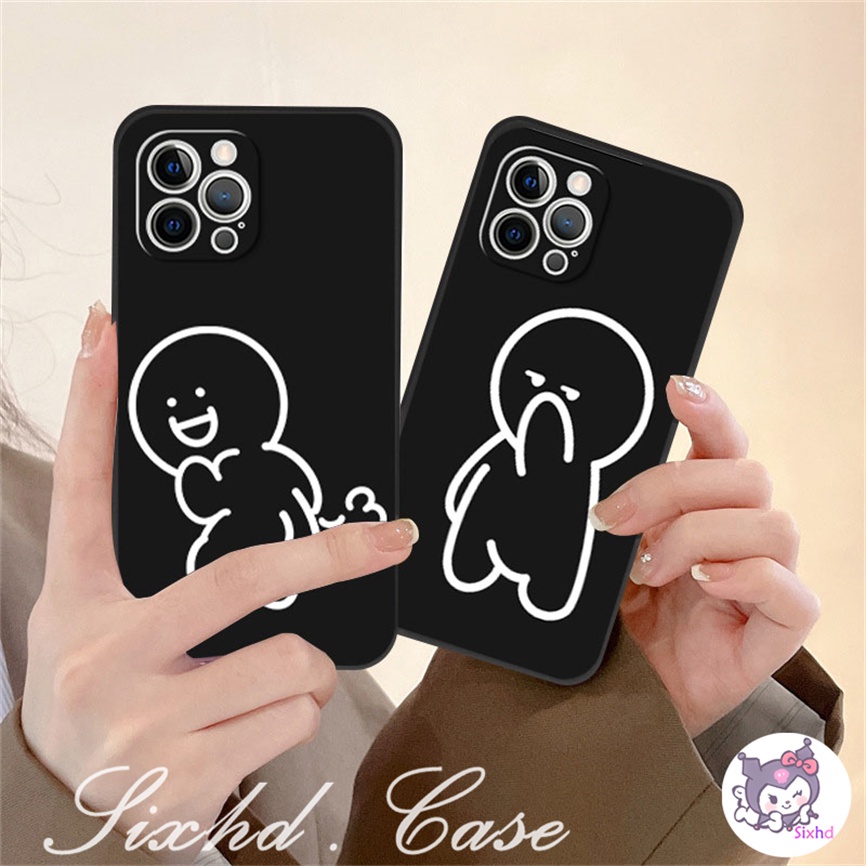 IPHONE Kompatibel Untuk Iphone8 7Plus X Xs Xr Untuk Iphone11 14 13 12 Pro Max SE 2020 Xs Max 6 6s Plus Sederhana Menyenangkan Farting Person Silicon Phone Case Lembut Jatuh Perlindungan TPU Cover