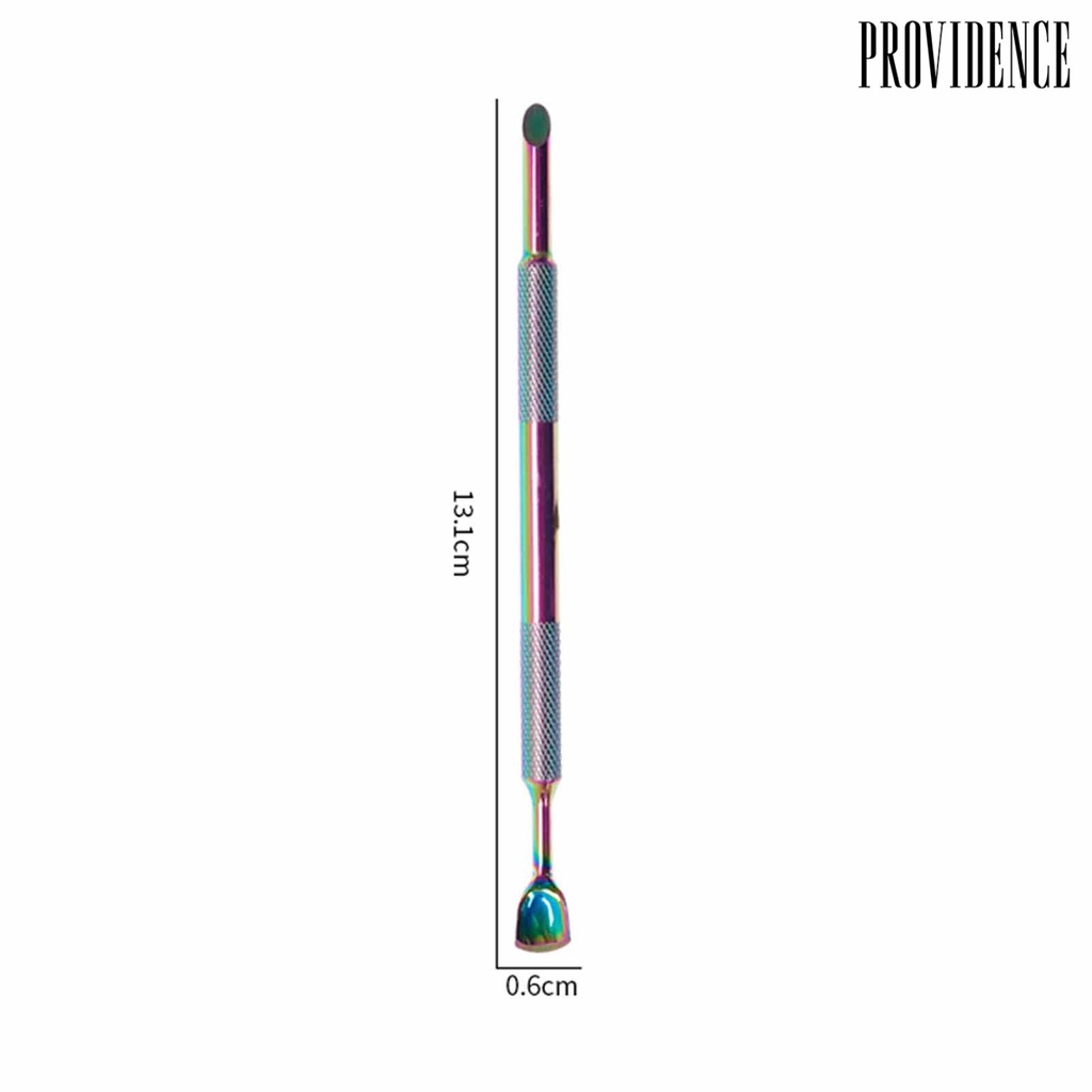 Providence Pendorong Kutikula Bulat/Arc-shaped Cutting Edge Double Head Manicure Peeling Perawatan Kuku Stainless Steel Pedicure Care Alat Salon Kuku