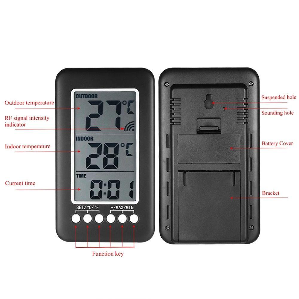 TOP Termometer Digital Wireless Kulkas Freezer Jam Rumah Tangga