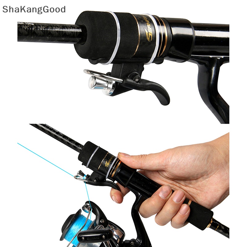 Skid 1PC Baru Breakaway Marine Fishing Launch Gun Clamp Tombol Jempol Surfing Casg Trigger Barrel Clip Alat Pelindung Jari Ikan SKK