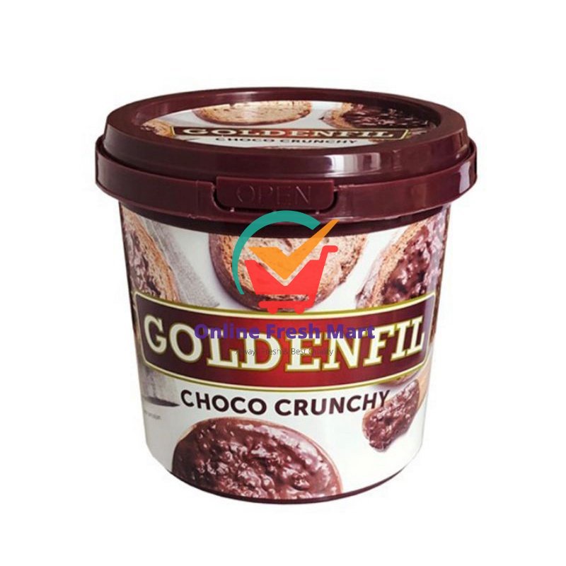 

GOLDENFIL Choco Crunchy selai pasta cokelat crunchy ember kecil 350g