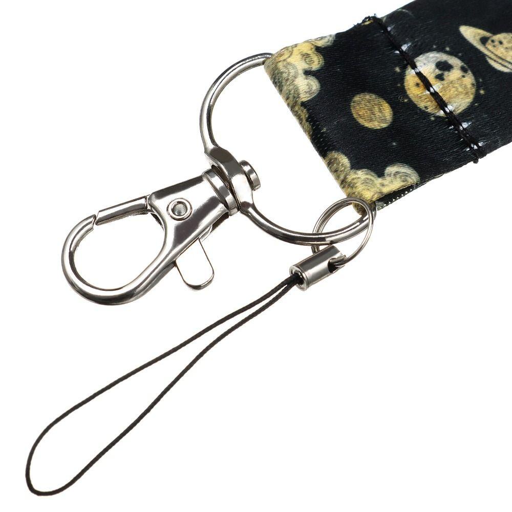 Nanas 2 Pcs Gantungan Kunci Baru Tahan Lama ID Card Badge Holder Lanyard Dapat Diputar Gesper