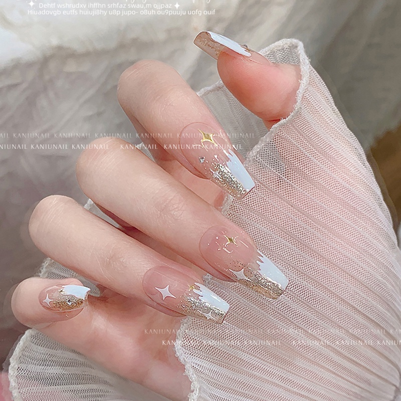 Stiker Berkilau Seri Bintang 3D Gadis Nail Art Deco DIY Shiny Stickers