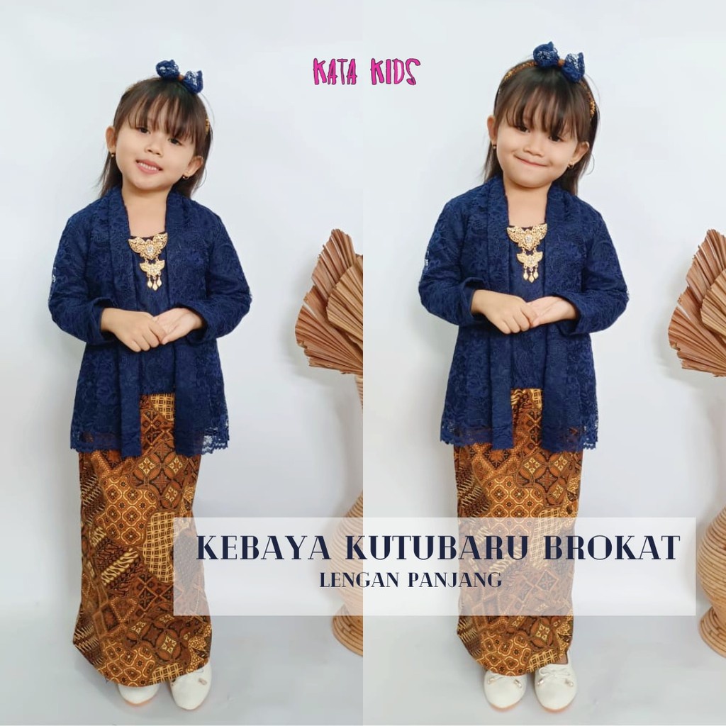 Kebaya Kutubaru Brokat Panjang Original By Kata Kids