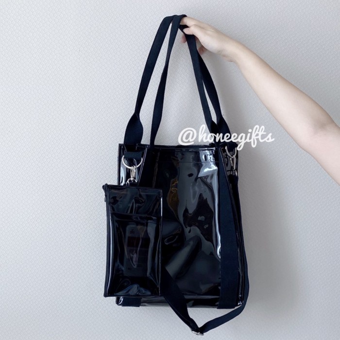 

TERMURAH Tas tote bag wanita clear handbag pvc mika transparan korea fashion